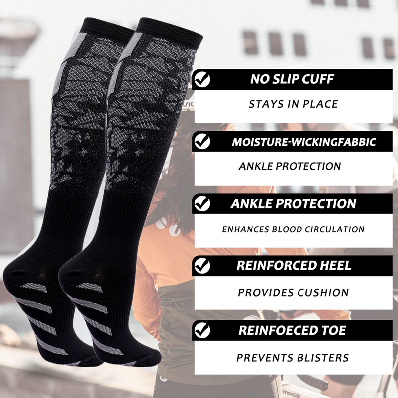 Pair Compression 1 Socks Graduated Crossfit Training Running Recovery Cycling Travel Socks Outdoor Men Wom_voghion.com