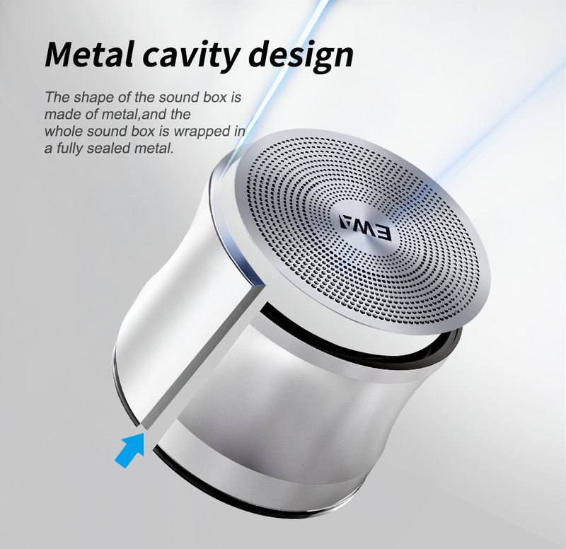 EWA A109 Wireless Bluetooth 5.0 Big Sound Bass, Altoparlanti portatili ad alto volume per esterni Supporta scheda Micro SD Altoparlante con corpo in metallo_voghion.com