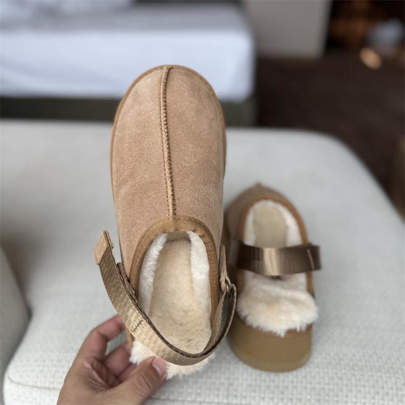 Designer Tasman Boots Womens Platform Booties Winter Slippers Snow Boot Mens Shoes Classic Ultra Mini Ankle Boots Black Chestnut Sand Warm Bowtie_voghion.com