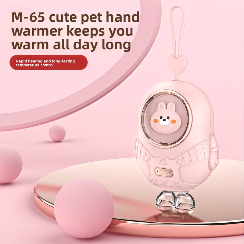 New Cartoon Pet Mini Compact Portable Cute Girl Handheld USB Rechargeable Hand Warmer Gift Durability Upgrade_voghion.com