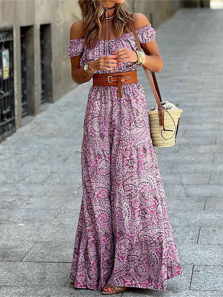Conjunto cómodo de verano con estampado de terciopelo, de mezclilla, rojo y blanco, con lunares y rayas en las mangas y botones altos y cremallera._voghion.com