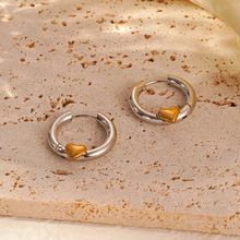 Cross-border hot earrings fashion stainless steel earrings trend simple twisted round ladies earrings jewelry wholesale_voghion.com