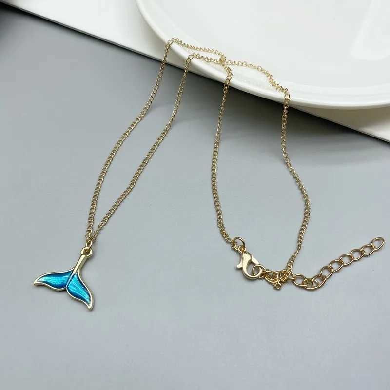 Anhänger Halsketten Neue Design Tier Frauen Modische Whale Charming Schönheit Fischschwanz Halskette Schmuck Geschenk_voghion.com