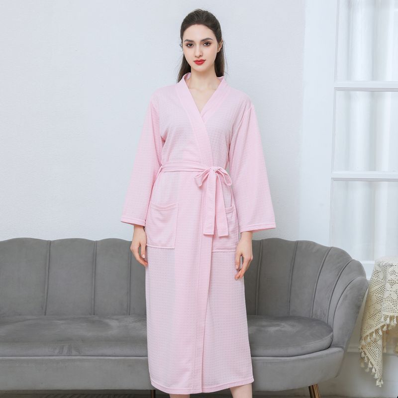 Waffle Bathrobe Kimono Yukata Men's Foreign Trade Thin Yukata With Loungewear_voghion.com