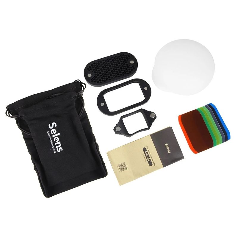 Selens 7 Farbfilter Wabengitter Lichtkugel Bounce Snoot Grip Beleuchtungsmodifikator mit Magnet für Blitz_voghion.com
