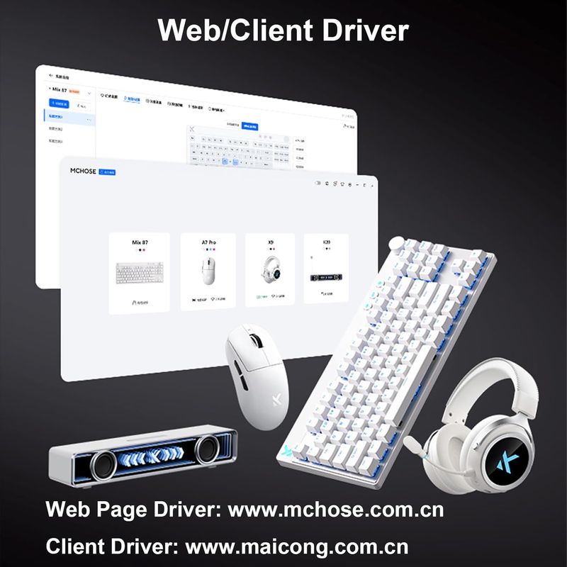 Hyekit MCHOSE Mix 87 TKL Wired RGB Magnetic Switch Gaming Keyboard - Rapid Trigger Hall Effect Keyboard With Knob: 8K Hz Polling Rate, RT 0.005mm, Adj_voghion.com