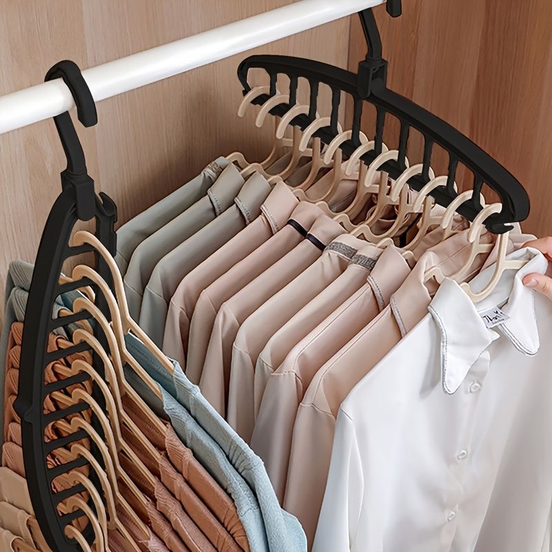 Folding Multi-Hanger Organizer, Non-Slip Space Saving Rack For Jeans, Scarves, Ties, Wardrobe And Closet Storage Solution_voghion.com