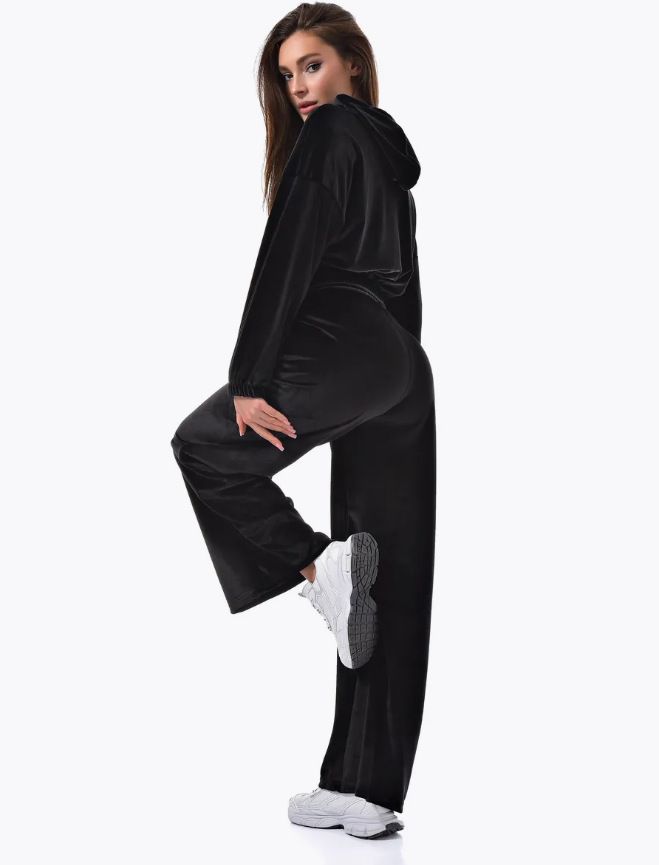Russland 2025 Herbst Winter Lässige Sportswear Samt Zipper Top Zwei-Stück Set Für Frauen_voghion.com