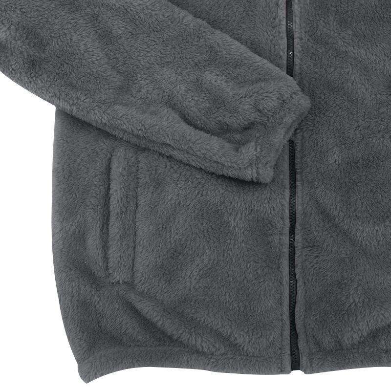 Giacca con cappuccio foderata in pile da uomo, caldo cappotto invernale con cerniera e morbido rivestimento bifacciale, vestibilità comoda per abbigliamento casual._voghion.com