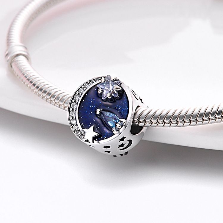 Gioielli da donna, accessori fai da te personalizzati, ciondoli, braccialetti, collane, ornamenti in filo di rame placcato argento "Guardando le stelle"_voghion.com