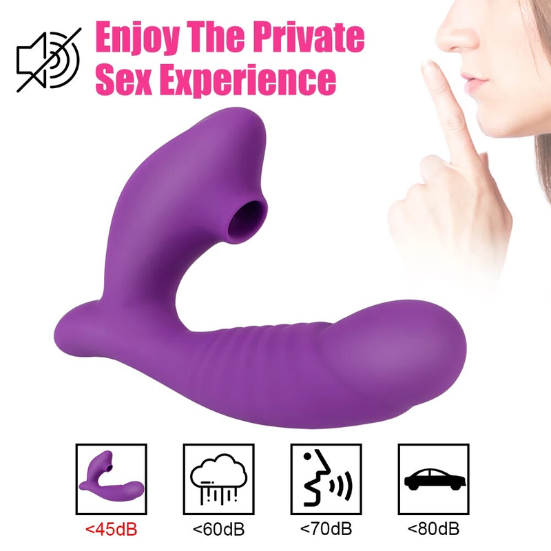 Vibrador con ventosa para clítoris, masajeador de punto G, estimulador de clítoris, consolador con succión oral y lingual, juguete sexual oris_voghion.com