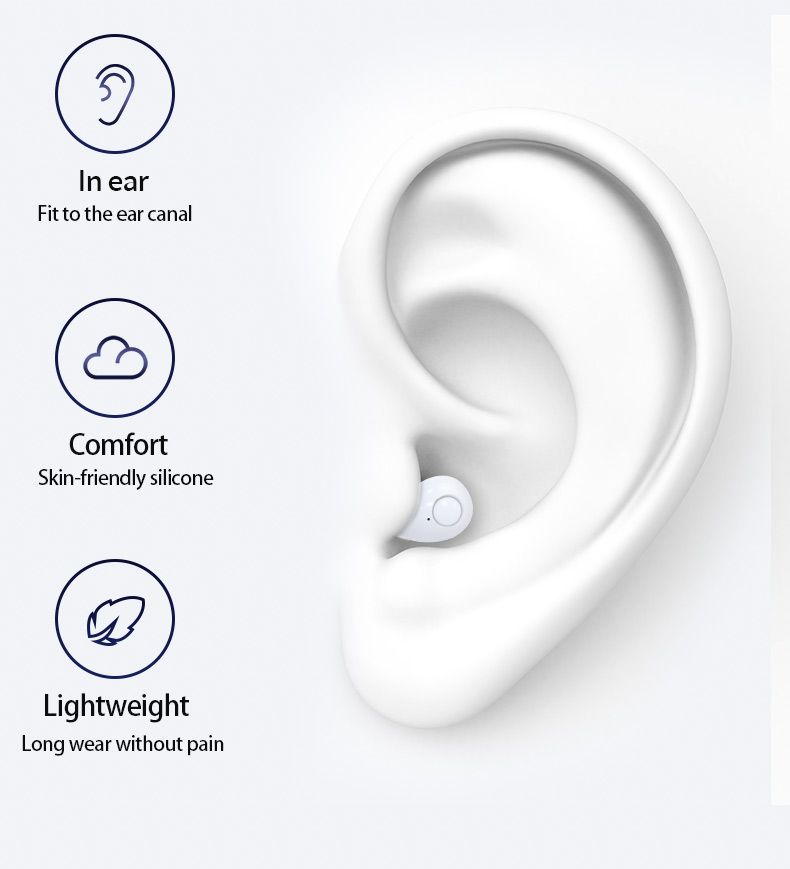 SK32 Mini Invisible Headphones Draadloze Bluetooth 5.3 Hoofdtelefoon Bas Slaaphoofdtelefoon Met Microfoon Ruisonderdrukking HD_voghion.com