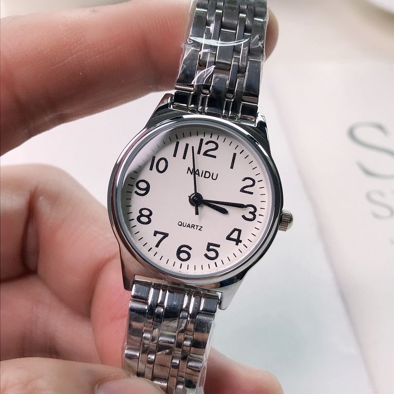 Orologio da donna silenzioso per esame con scala digitale al quarzo, cinturino in acciaio, piccolo, per il tempo libero_voghion.com