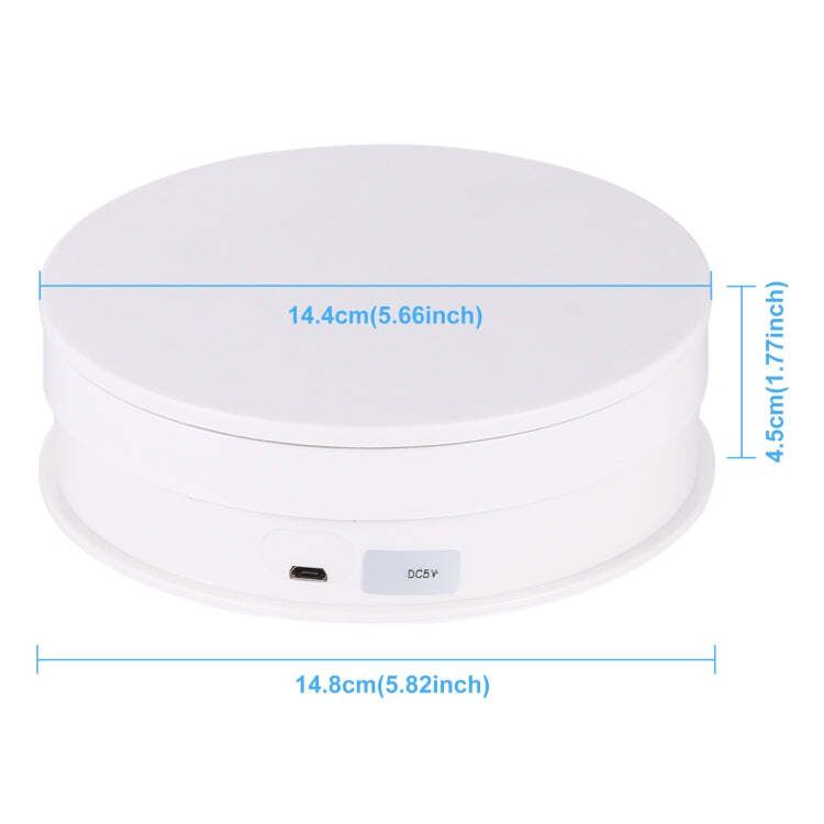 PULUZ 15cm USB Electric Rotating Turntable Display Stand Video Shooting Props._voghion.com