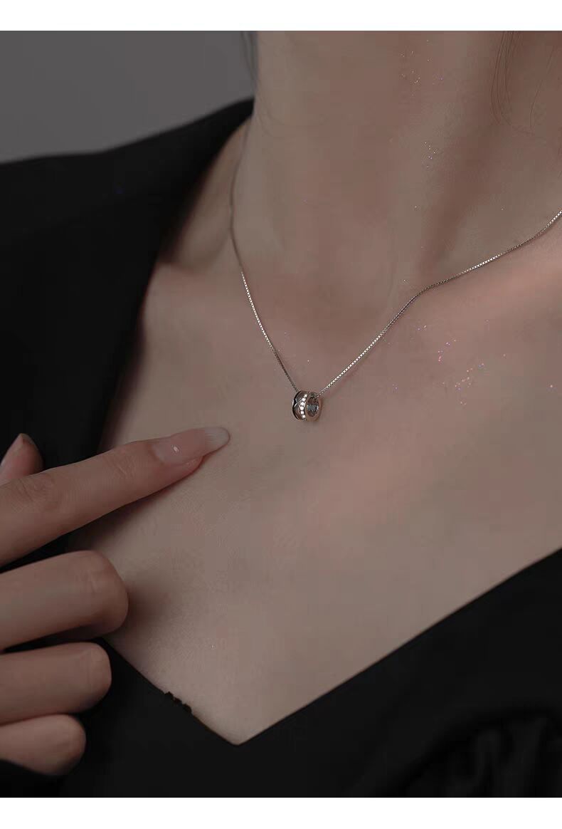 Collana in argento sterling con piccola vita per donna, catena per clavicola di alta qualità, 2025, nuova incisione_voghion.com