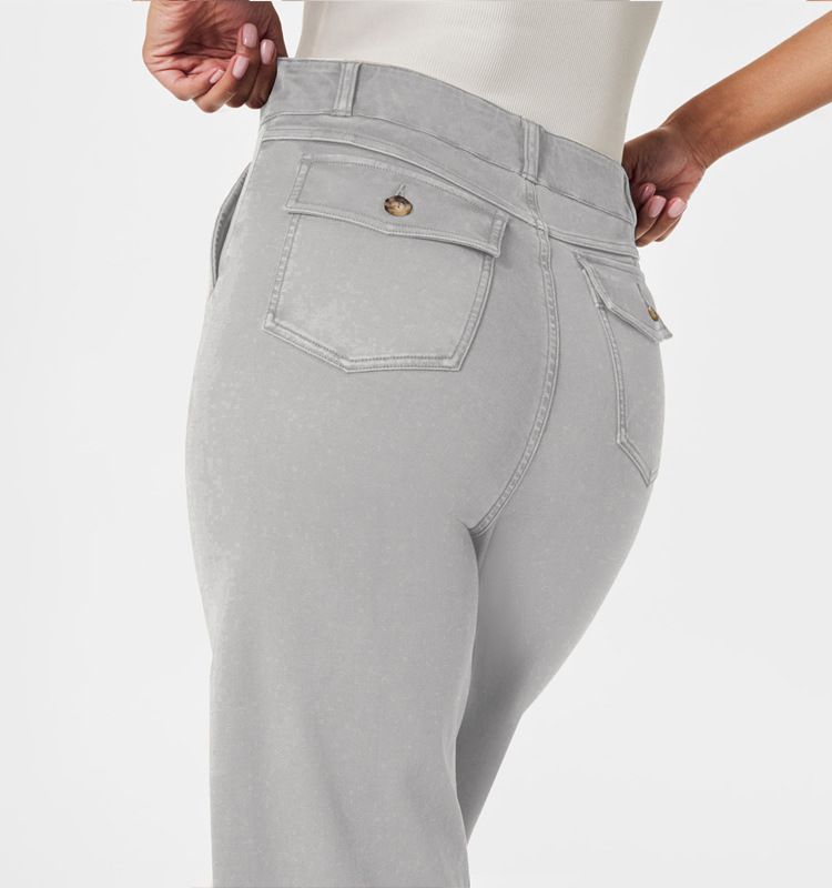 Ubrania damskie Luźne proste szerokie nogawki Spodnie typu Nine Point Jeans_voghion.com