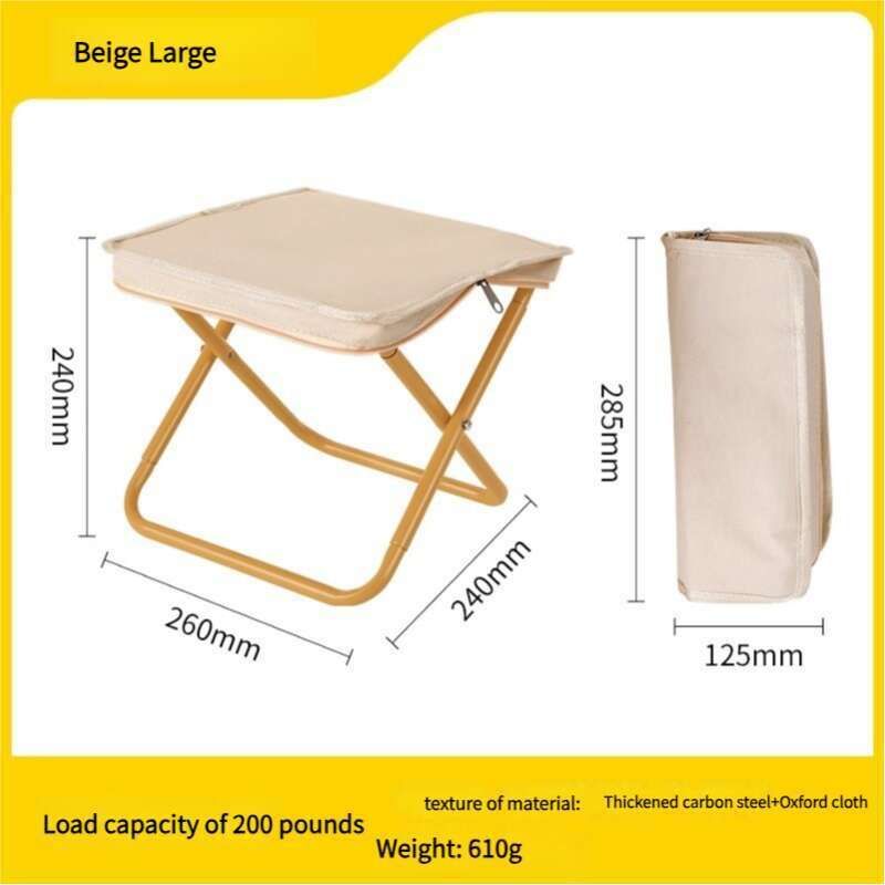 Outdoor Stool, Portable Handle Bag, Fishing Small Maza Queue Zipper Chair, And Camping Fully Folding Chair_voghion.com