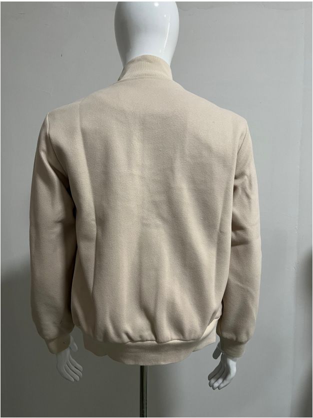 2024 Men's Spring And Autumn Wool Coat With Ribbed Collar, Multi-Pocket, Long Sleeve, Stand Collar_voghion.com