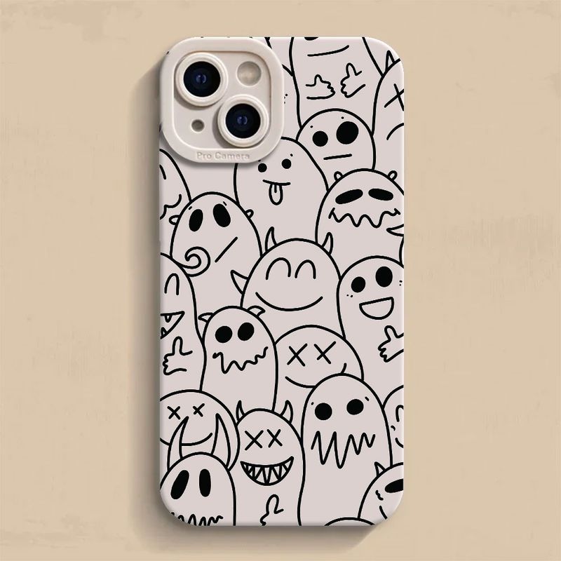 Nuova custodia per telefono Catoon Black Cat Design per iPhone 16 15 Pro Max 14 13 12 11 Pro XS X XR 7 8 Plus SE antiurto Bumper Back Cover_voghion.com