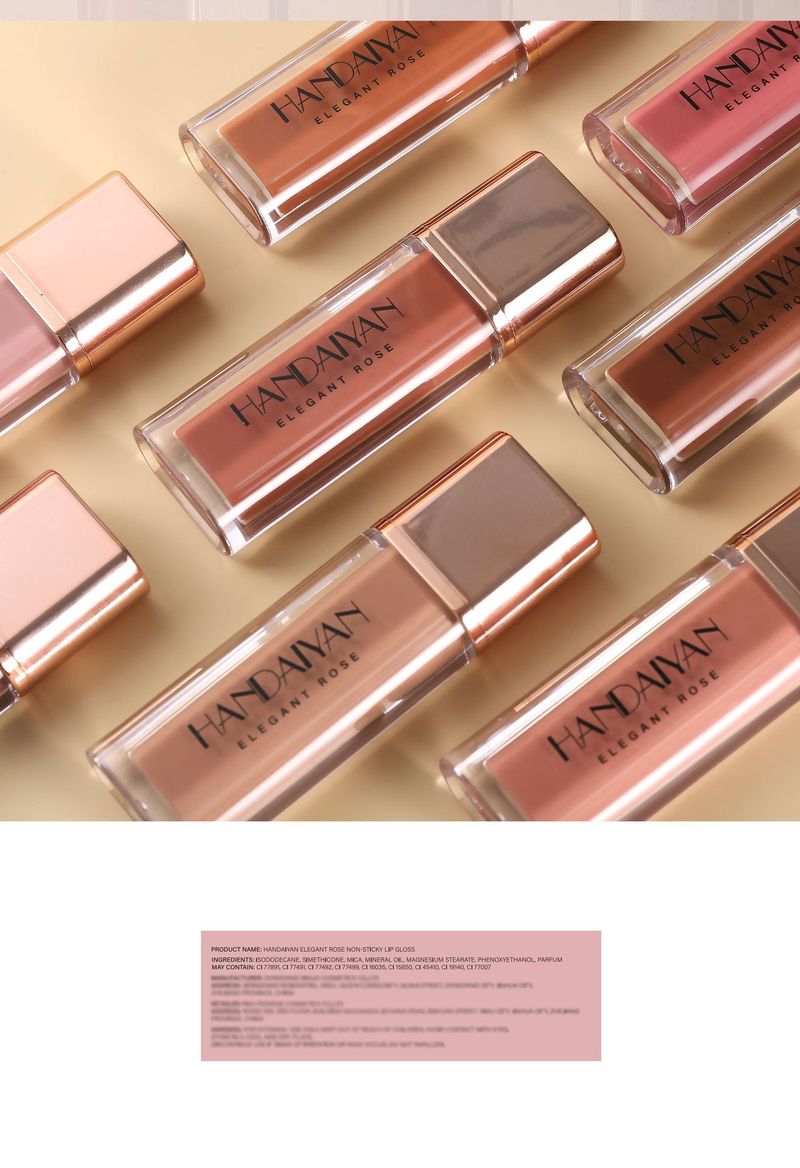 HANDAIYAN 8 - Color Quick - Drying Lip Gloss, Non - Stick Cup, Long - Lasting Matte Lipstick_voghion.com