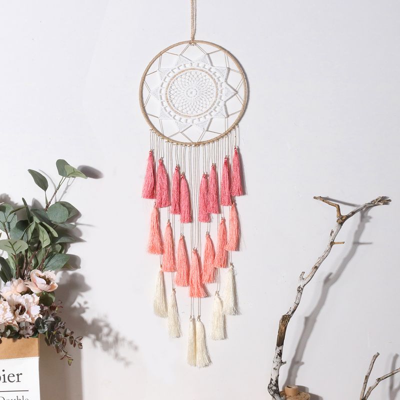 Supply of Bohemian tassel dream catcher large circle lace home decoration pendant souvenir gift_voghion.com