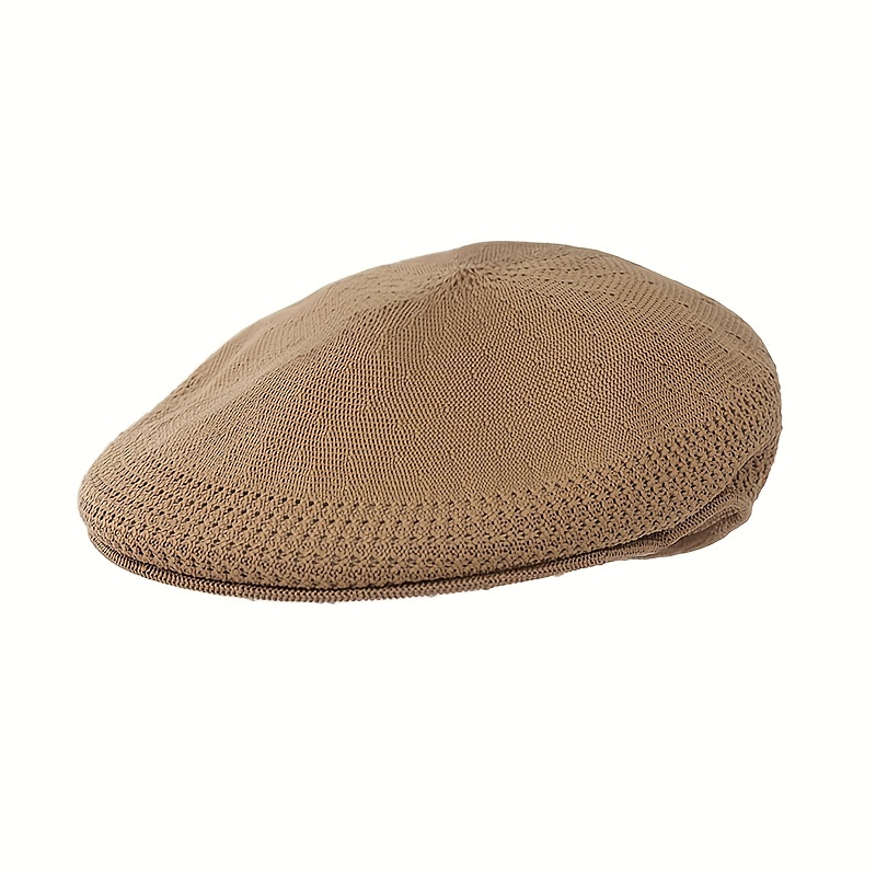 Unisex Beret Hat Knitted Soft Vintage Casual Berets Newsboy Cap Solid Color For Men_voghion.com