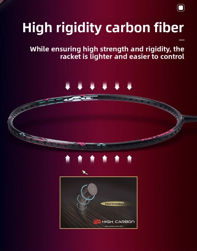 Heißes Modell 80 Feder Hohe Pfund Gewalttätiger Angriff Donner Einzelner Carbonfaser-Profi-Wettkampftrainingsschläger_voghion.com