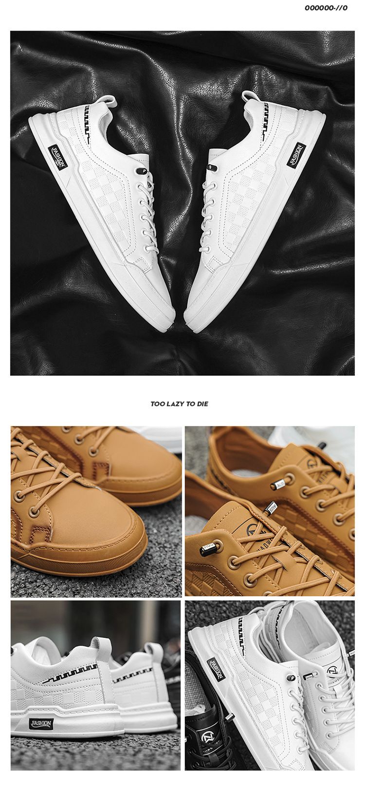 Men's 2024 new summer breathable work board men's wear-resistant and comfortable casual leather black labor protection_voghion.com
