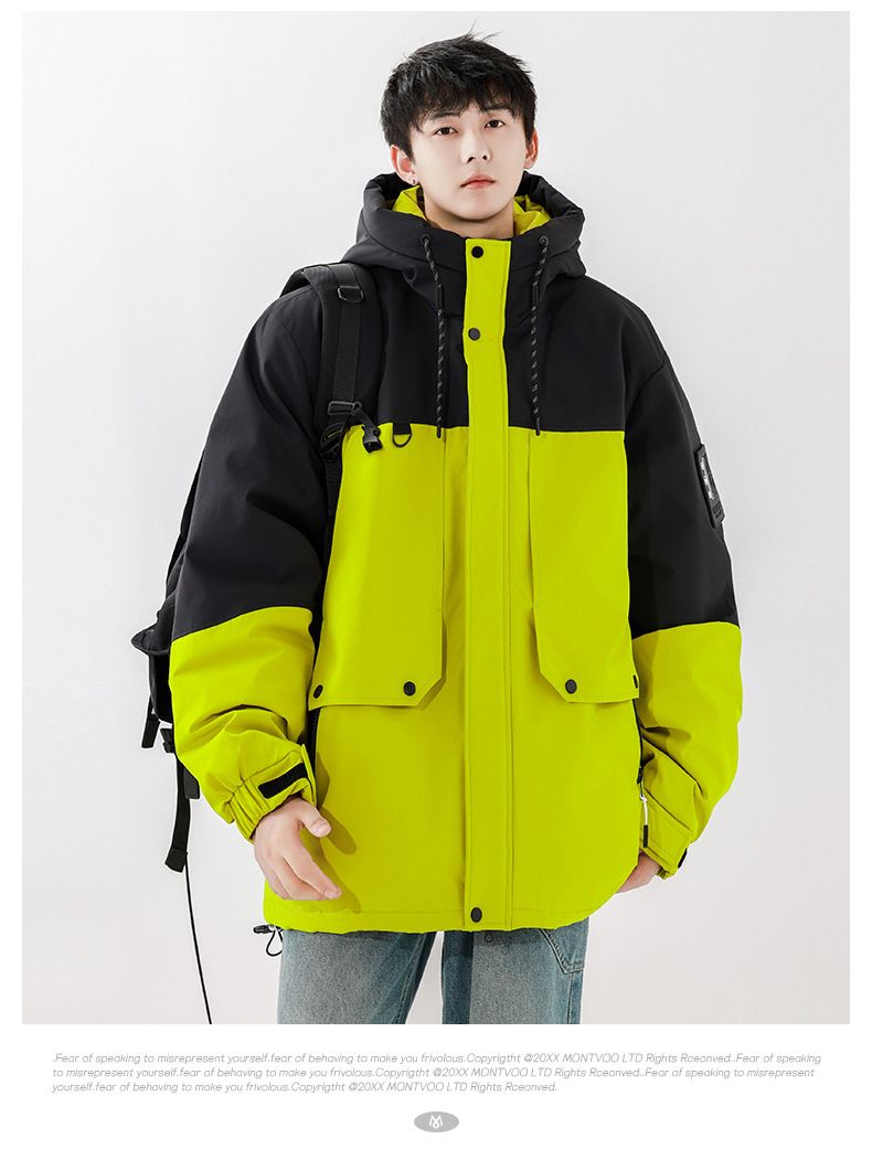 Giacca invernale da uomo Three Proof Down Jacket, nuova, spessa, leggera, calda, da sci all'aperto, alla moda_voghion.com