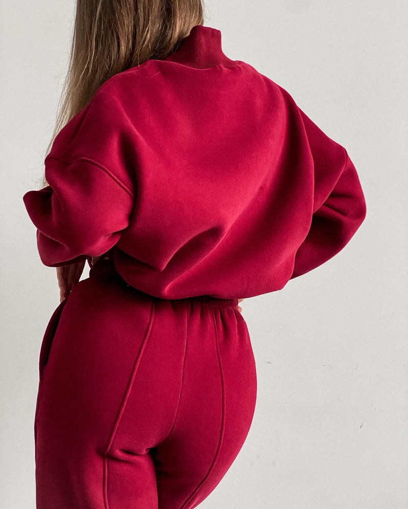 Ensemble deux pièces sweat-shirt imprimé pour femme_voghion.com