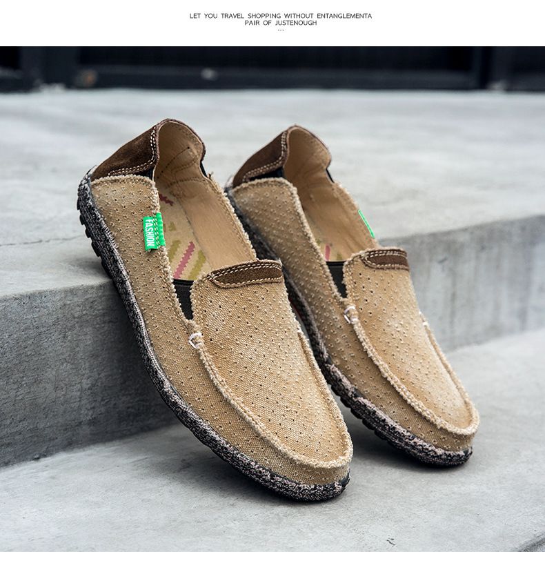 Lässige Slipper für Herren, um aus alten Stoffschuhen bequeme Herrenschuhe mit weicher Sohle zu machen_voghion.com