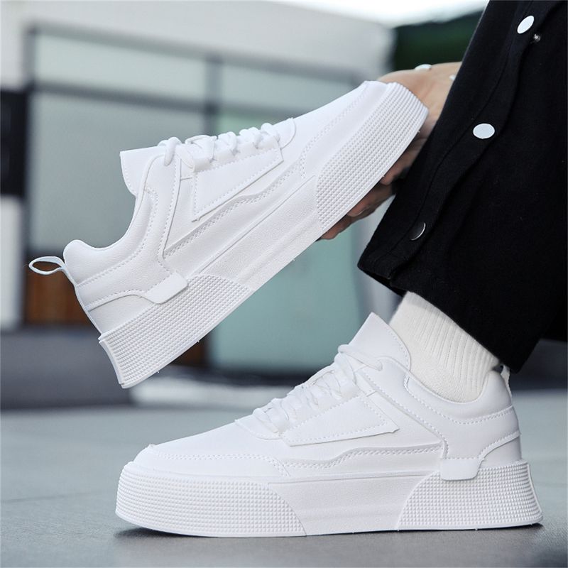 Men's Casual High-Top Sneakers With Lace-Up Design, Breathable PU Upper & Durable Rubber Sole For Running, Walking & Daily Wear (Sizes 39-48)_voghion.com