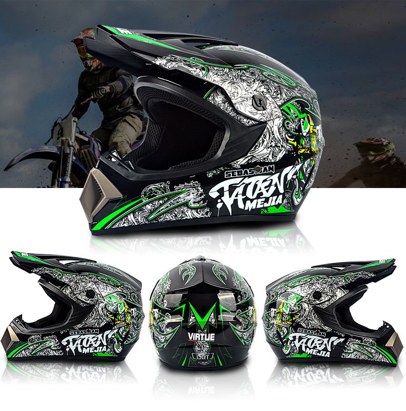 Elektreschen Go-Kart Helm fir Männer a Fraen, coolen Volldeckung fir Motorrad, Offroad, Véier-Saisons Helm_voghion.com