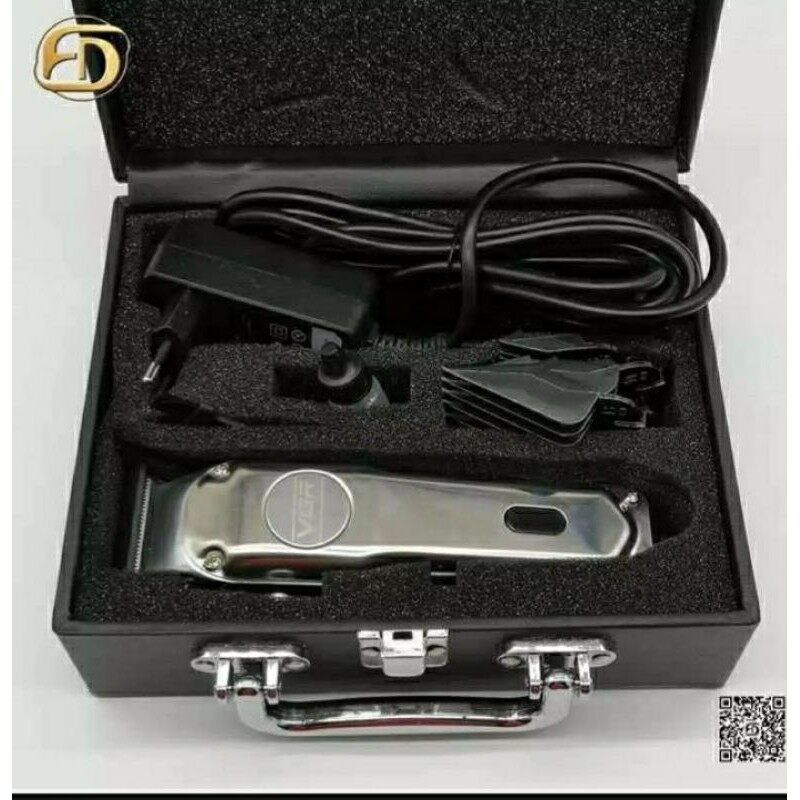 VGR V-032 Steel akumulatorski profesionalni strižnik za lase z polnilnikom Ohišje iz nerjavečega jekla_voghion.com