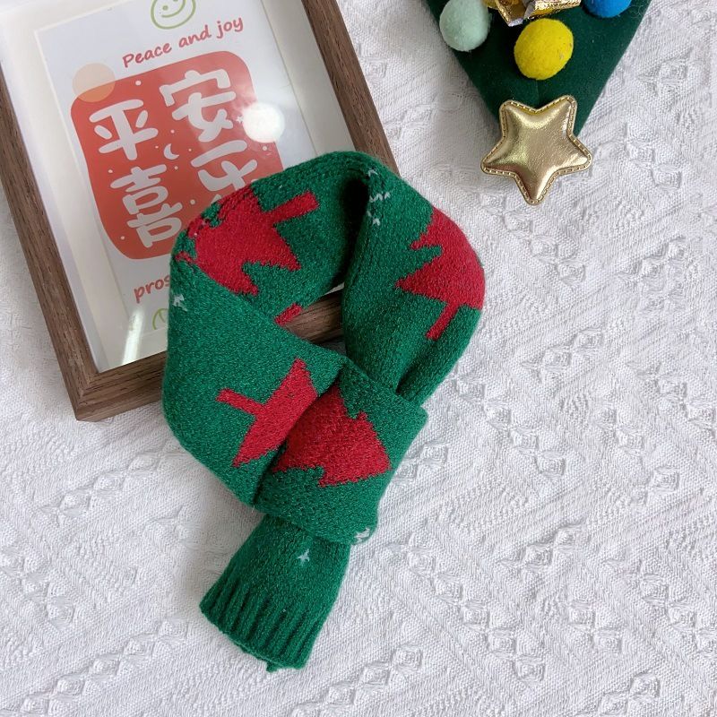 Haustier Neujahr Rot Weihnachtsgeschenk Hundeschal Verdickter Vielseitiger Herbst Winter Halswärmer Eltern-Kind-Set Ins_voghion.com