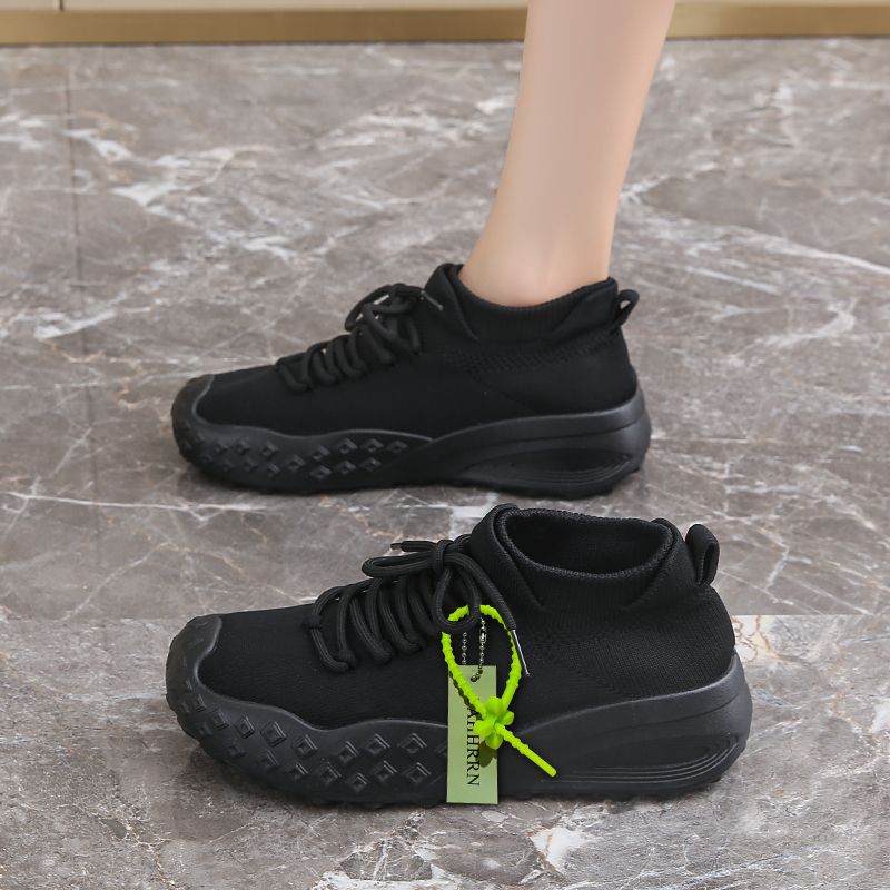 Couple Flyknit Socks Breathable Thick Bottom Multifunctional Sneakers_voghion.com
