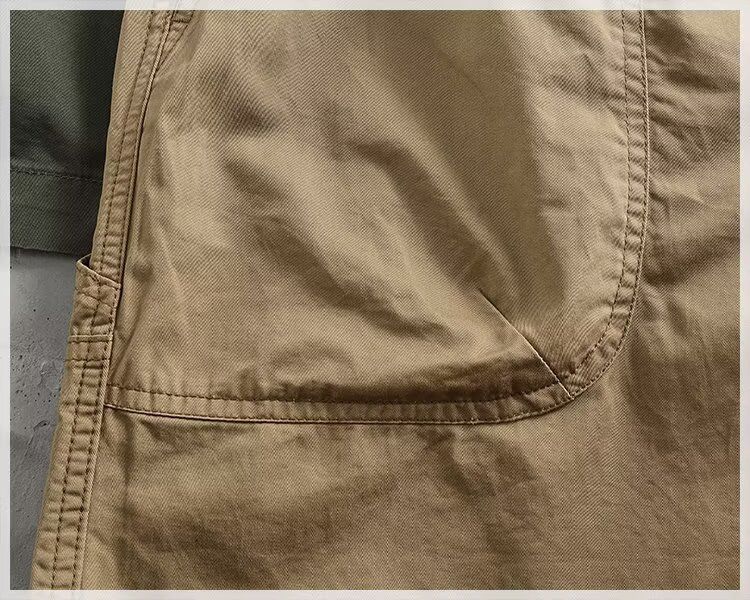 Herrenbekleidung Lockere, modische Arbeitskleidungs-Shorts Lockere Cargo-Shorts aus Baumwolle Lässige Sommer-Streetwear-Kurzhosen mit funktionellen Taschen für Jugendliche_voghion.com