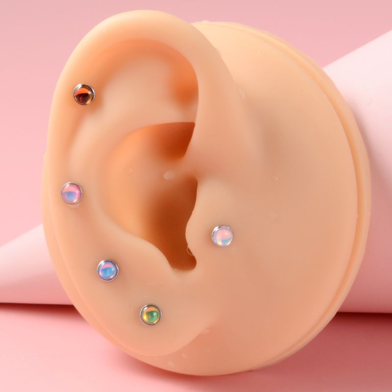 Orecchini in acciaio chirurgico a forma di garofano, 1 pezzo, 16 grammi, 361l_voghion.com