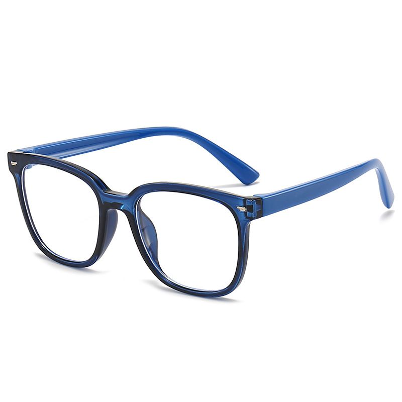 2023 New Anti Blue Children's Student No Degree Large Soft Frame Flat Light Glasses Batch Cross Mirror 0031_voghion.com
