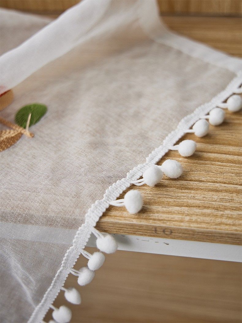 Linen Cafe Curtains For Kitchen - Semi Sheer Window Valance, Polyester Cabinet Cover For Pantry Shelves, Modern Short Curtains For Home Decor_voghion.com