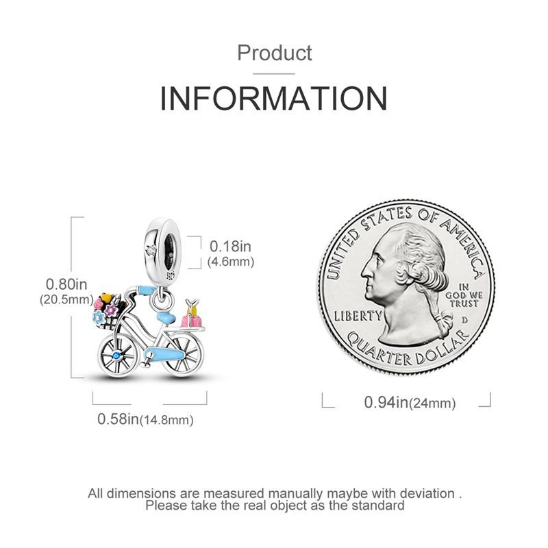 Gioielli da donna originali in argento sterling 925 con perline, charm Life, tazza da caffè, champagne, bicicletta, profumo, accessori fai da te, bracciale_voghion.com