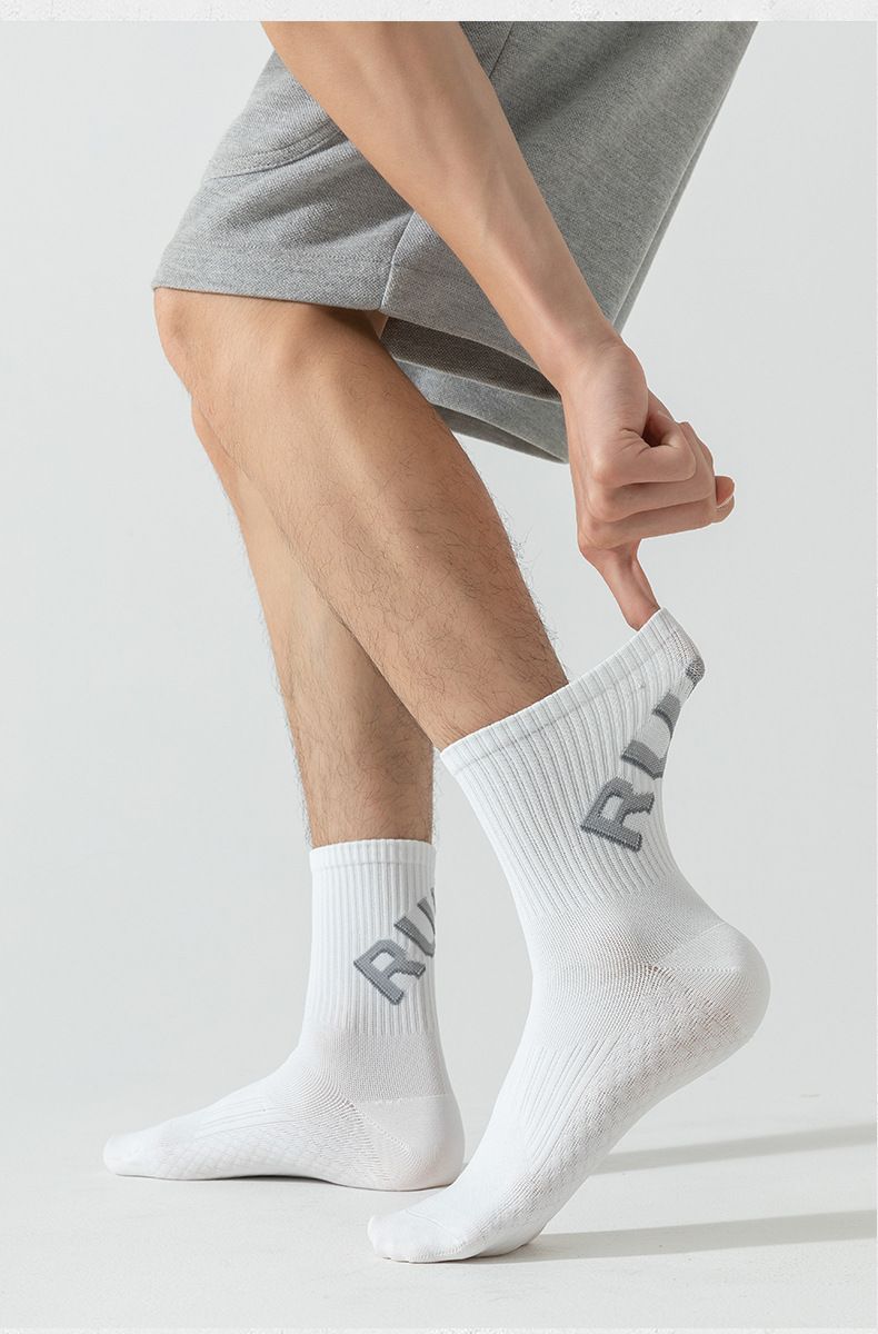Calzini da uomo, calzini sportivi professionali, calzini da corsa per uomo e donna, stile normale, calzini massaggianti di media lunghezza, calzini da maratona traspiranti ad asciugatura rapida_voghion.com