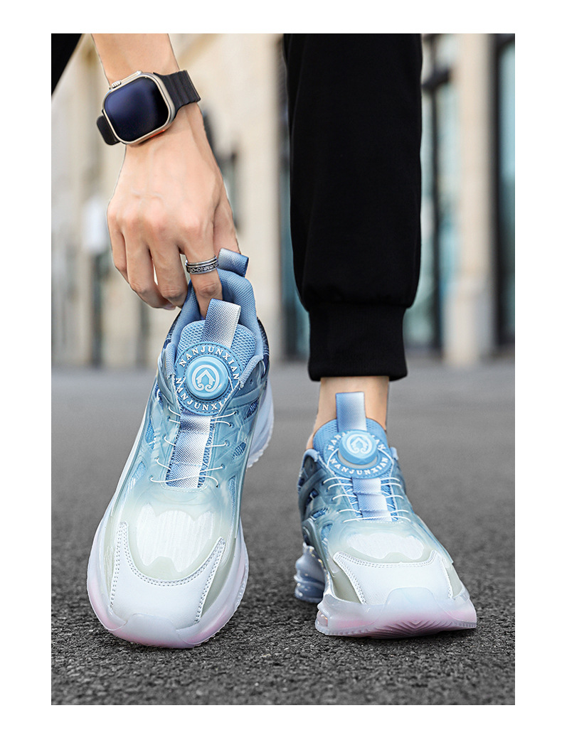 Pulsante rotante Uomo Inverno Nuovo Doppio strato Cuscino d'aria Ammortizzante Corsa Versatile Sport e_voghion.com