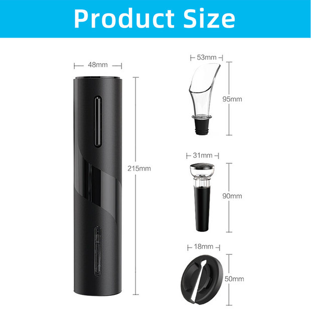 Electric Wine Opener Automatic Corkscrew Wine Openers For Beer Battery Bottle Opener Foil Cutter Kitchen Bar Can Opener_voghion.com