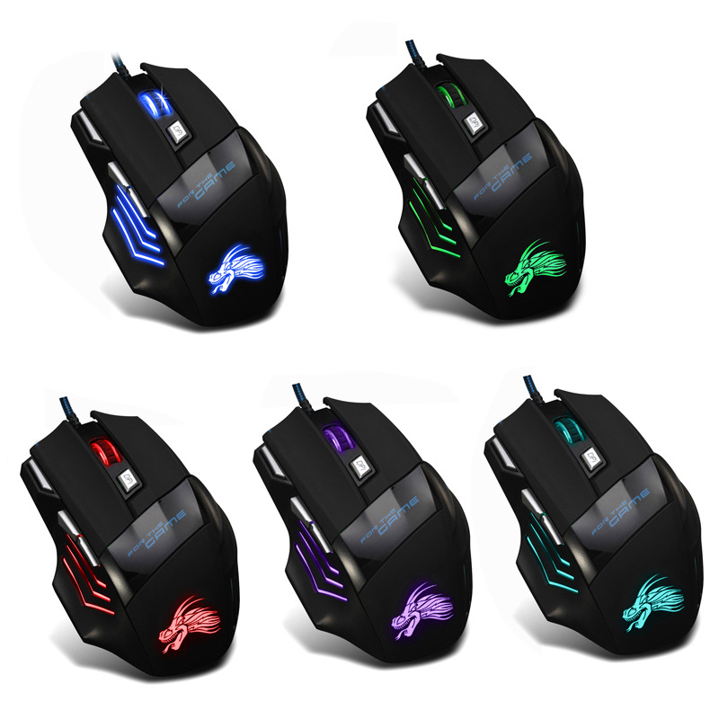 Hu Luminous Game Computer Backlight Optoelectronic USB Wired Mouse_voghion.com