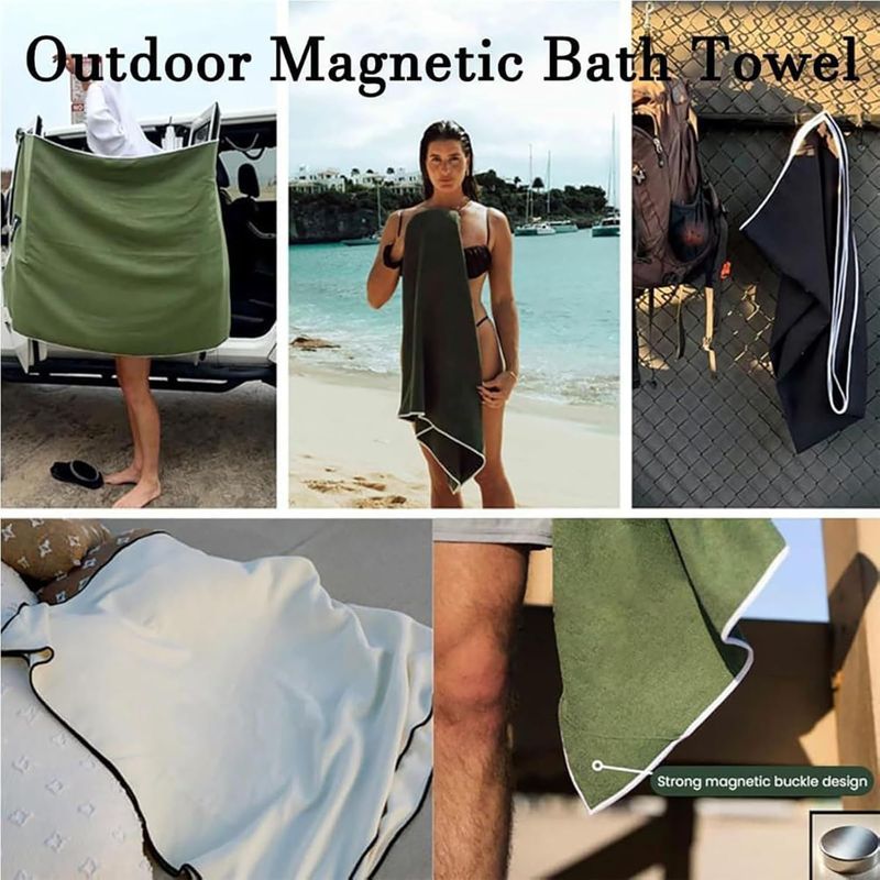 Swimming Towels Summer Outdoor Extra Large Magnetic Bath Towel With Strong Water Absorption Suitable For Beach Swimming Pool Gym Camping Etc._voghion.com