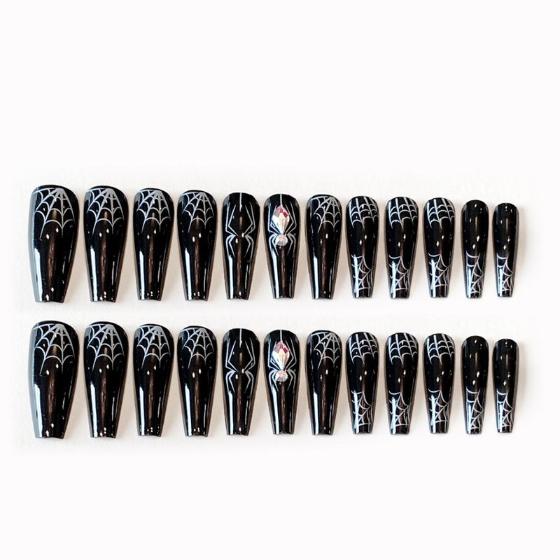 Dark Spider Halloween Sweet Cool Tips Patch falsa che indossa prodotti per unghie B67_voghion.com