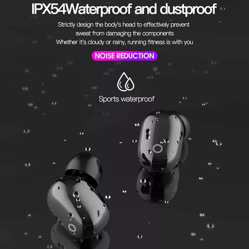 1 Set Wireless Bluetooth-compatible 5.0 Stereo Surround LED Power Display Automatic Pairing IPX5 Waterproof Earbud_voghion.com