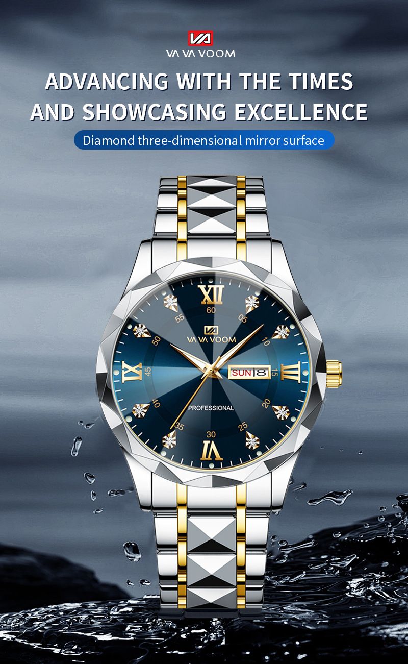 Va Va Voom Merk Herenhorloge Waterdicht Mode Diamantontwerp Met Kalender Zakelijke Trend Herenhorloge_voghion.com