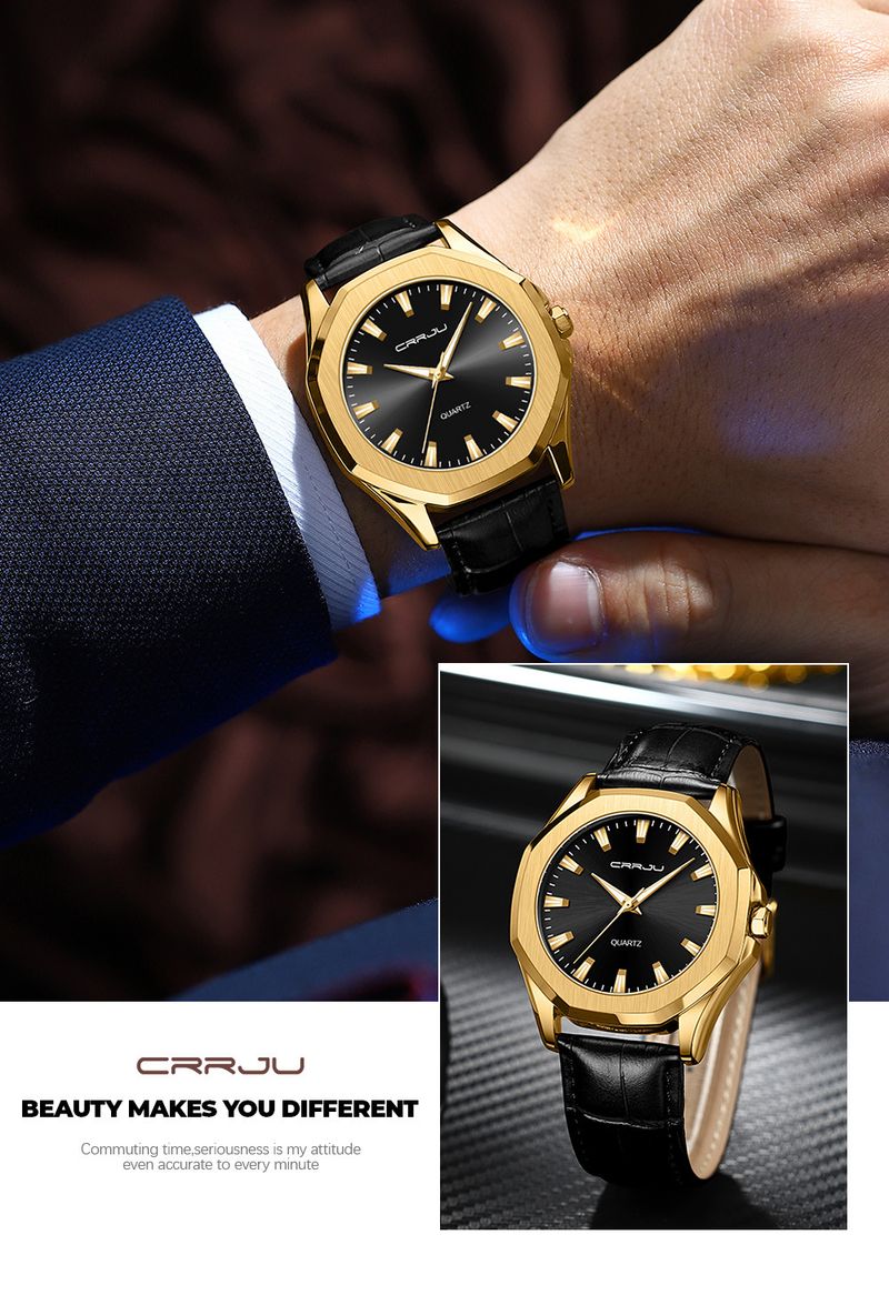 Minimalist Waterproof Round Unisex Watch With Leather Strap, Casual And Business Style, Quartz Movement, 30M Water Resistance_voghion.com